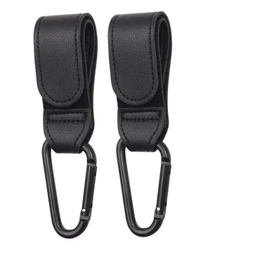 Stroller Hooks - PU Leather Handles for Parents